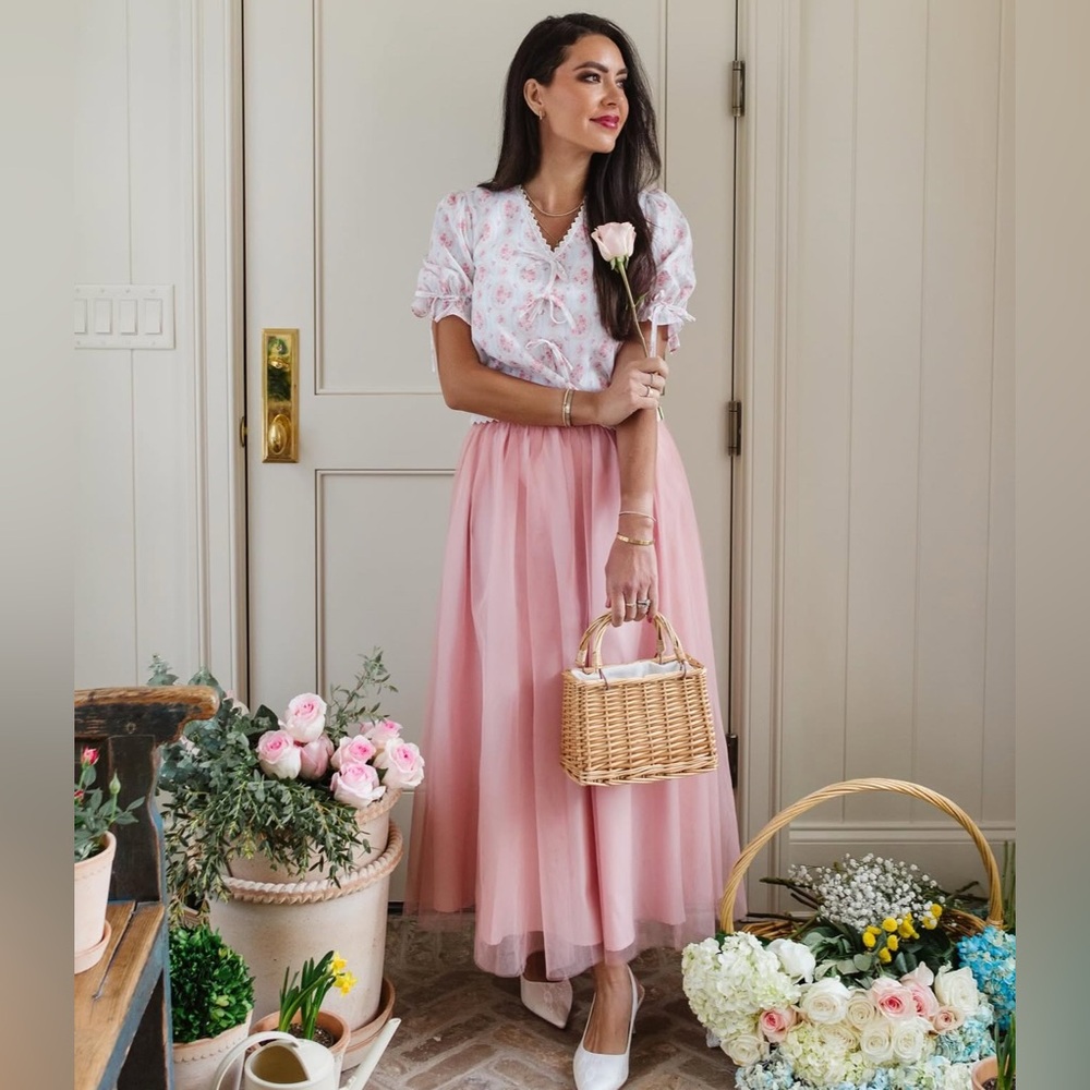 NWT Ivy City Co Brigitte Skirt in Blush Tulle (M/L)